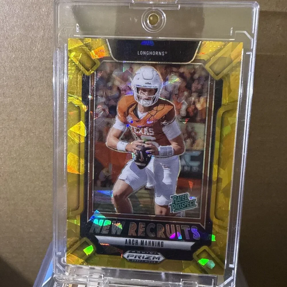 2025 Panini Prizm Draft Picks Gold Ice Arch Manning New Recruits Texas #22 🔥